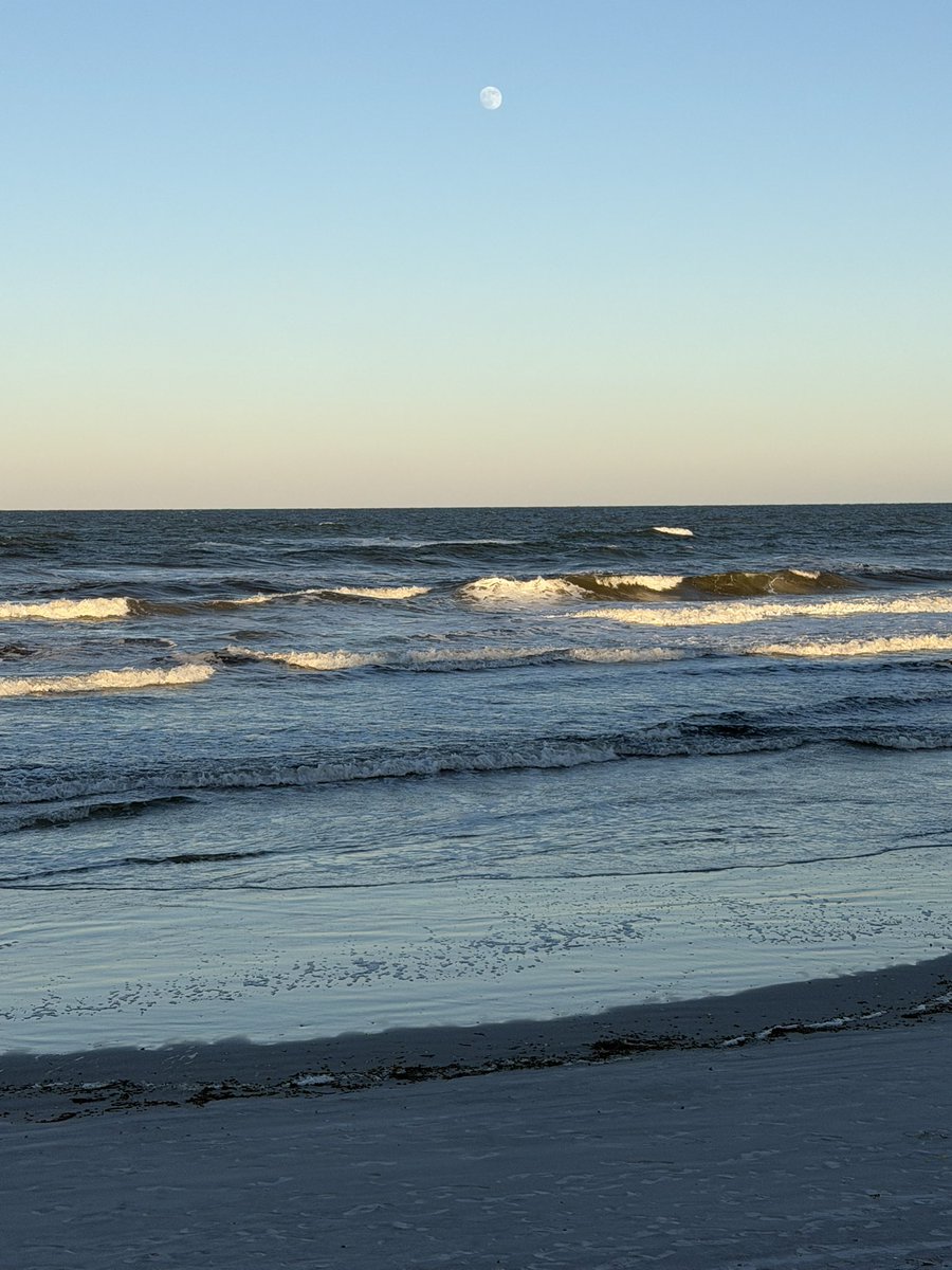 When you see the sunset as the moon touches the sky. Grateful.