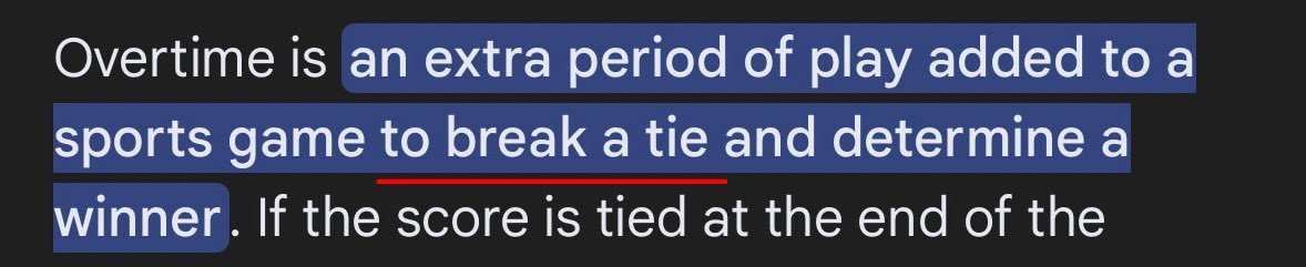 Does nascar overtime solve this?