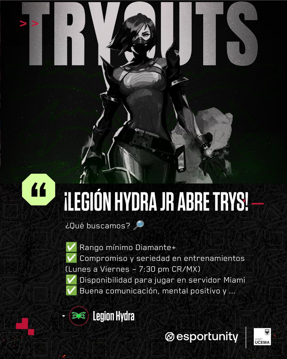 Mirá la oportunidad que nos trae <a href="/LegionHydraLA/">HYDRA</a> 👀

Revisá el post entero 👉 esportunity.com/posts/6532

Postulate 👉 esportunity.com/o/legion-hydra…

Si querés crecer como profesional en un buen entorno, yo que vos no me lo perdería por nada 🐉🔥