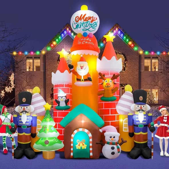 yroutdoorgears's tweet image. Make your yard the star of the season!
 9.8FT Inflatable Candy Castle with Santa, reindeer, snowman &amp;amp; more glows brightly with built in LED lights 
Easy setup totally magical
Limited stock  grab yours before it’s gone!
 #InflatableCastle #HolidayLights 
youroutdoorgears.com/.../seasonal..…