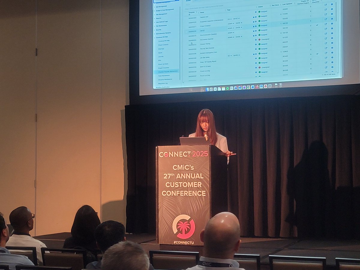 cmicsoftware's tweet image. In the session “Enhancing Productivity with Checklists: What’s New and What’s Next,” speakers Roy Arulthas, Melissa Wang, Noah Harmer (Layton) and Debbie Persichino (Walbridge) will demonstrate how our latest product enhancements are designed to transform your digital checklists…