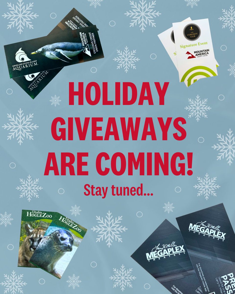 Sleigh what?! Big holiday giveaways are coming! Follow us on Instagram &amp; Facebook for chances to win prizes from Hale Centre Theatre, Luminaria, LEGO and more. Also unwrap exclusive partner discounts from CenterPoint, Megaplex &amp; others!