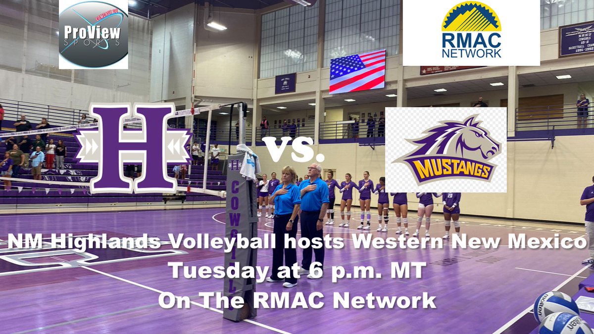 ProViewTV's tweet image. Women&apos;s College Volleyball, New Mexico Highlands vs. Western New Mexico Tuesday at 7 p.m. MT with @ScottGaletti on the call on the RMAC Network.
Broadcast Link Below.
rmacnetwork.com/nmhighlands/?B…