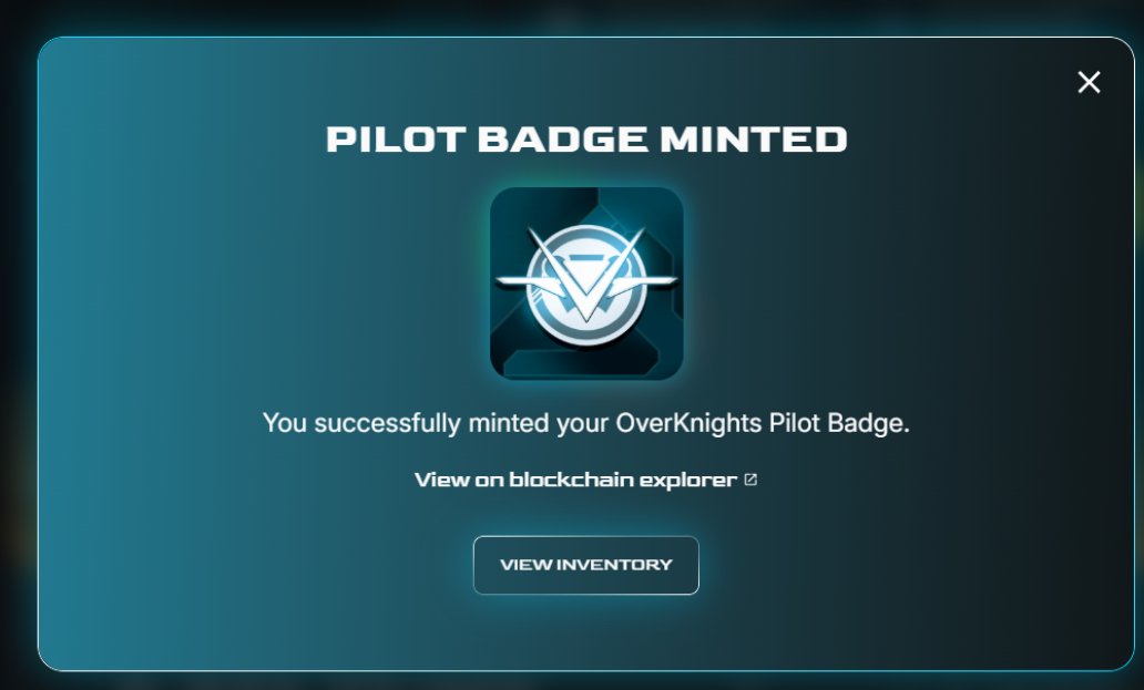 IrvinGSlz's tweet image. Grabbed a Pilot Badge on early stages (not even 9 usd) and now I&apos;m officialy ready for @OverKnightsGame #P2A S2. 
Only thing I might be missing is a balance patch to shake things up.
You can adquire yours here: app.overknights.game/pilot-badge