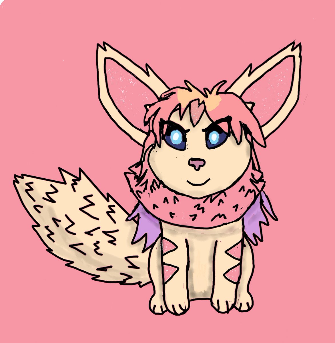 I drew some Eeveelunion variants of a couple of my friend <a href="/FluffheartArt/">Andi</a> ’s lombaxes. Iris as a Sylveon as Andi as a Flareon. #Fanart #Sylveon #Flareon #Lombaxoc #RatchetandClank #Pokemon