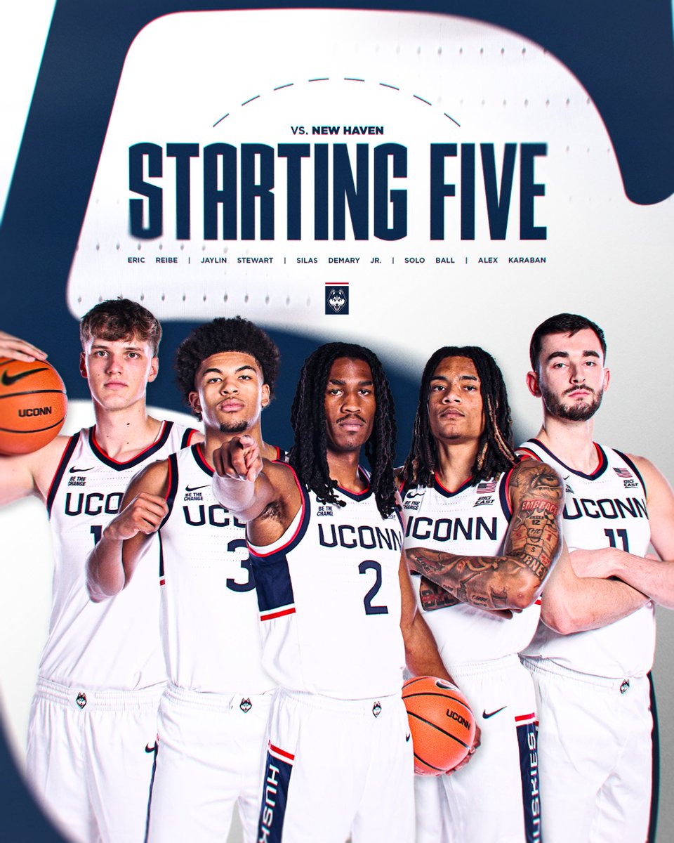 UConnMBB's tweet photo. The FIRST, first five of 2025-26 https://t.co/tPWNYNpyk0