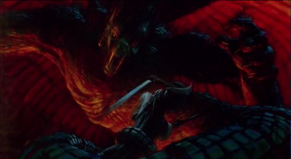 Choco_boomin's tweet photo. Gandalf vs. Balrog (The lord of the rings 1978) #RalphBakshi #LOTR1978 #AnimationArt #Tolkien #MiddleEarth #TierraMedia #FantasyArt #Balrog #Gandalf #Moria #CultClassic #CineDeCulto https://t.co/GKHJf0xAUx