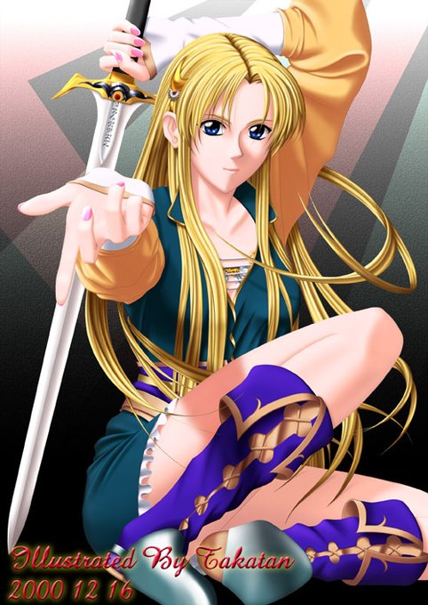 今日は #いい推しの日 だそうです。 Takatanさんの推しは1999年に発売されたelfの18禁ゲーム「WORDS WORTH」に登場するヒロイン?のシャロンです。ノ 2000年に最初のCGを描いて25年にもなりますが、まだまだ描いております。もう人生の半分以上 100年ぐらい描ければいいな～。死んでる!