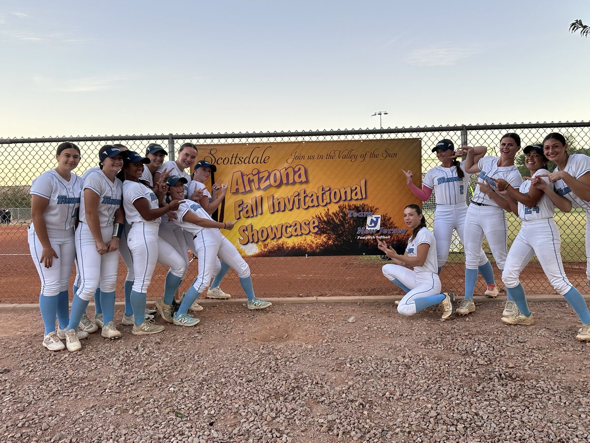 Back from the Arizona Fall Invitational! Thank you <a href="/TeamNJSoftball/">Team NJ Softball</a> for a great weekend with top fields, competition and college coaches!!! 
The girls competed hard, traveling with only 2 pitchers &amp; catchers is a big ask but they embraced it and battled. Bats were hot, but our