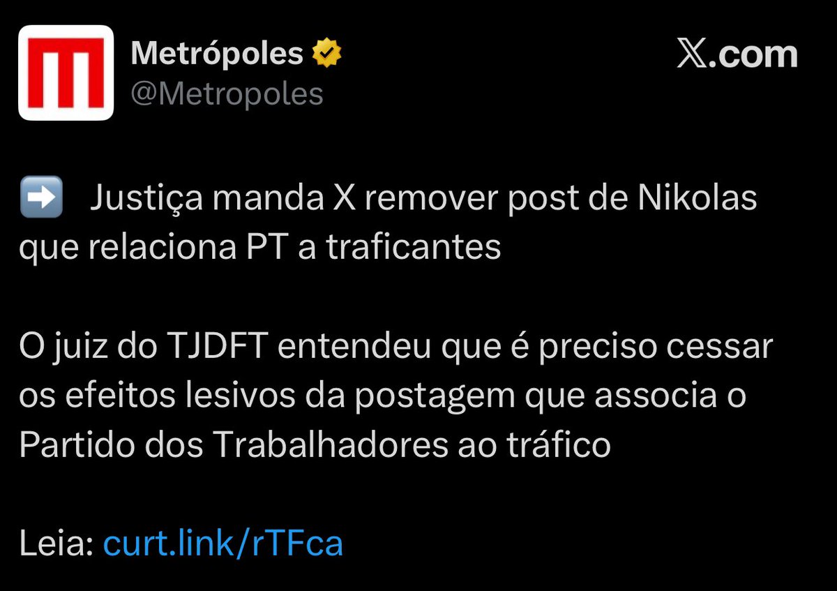 Não diga que o PT é Partido dos Traficantes.

Não retuíte.