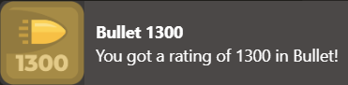 I've played chess on an off for years, but never really got any better. For some reason my bullet rating is climbing lately.

Maybe all that time watching <a href="/GothamChess/">GothamChess</a> wasn't wasted after all.