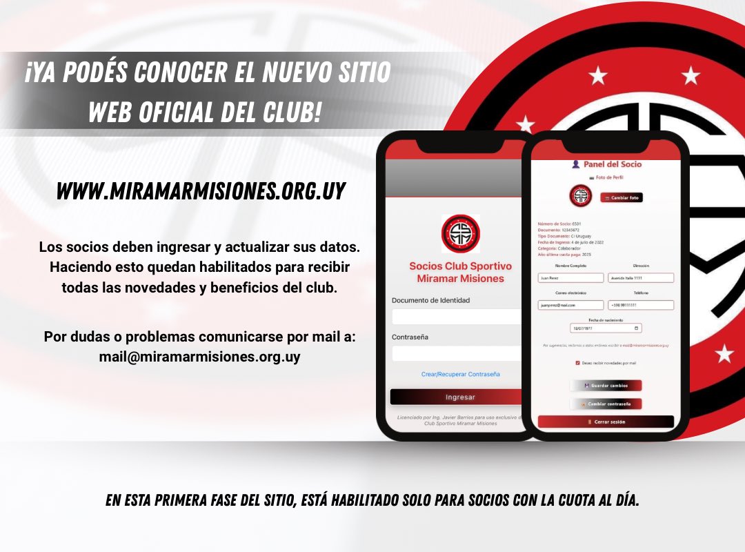 𝗦𝗲𝗿 𝗖𝗲𝗯𝗿𝗶𝘁𝗮 𝗲𝘀 𝗺𝘂𝗰𝗵𝗼 𝗺á𝘀 𝗾𝘂𝗲 𝟵𝟬 𝗺𝗶𝗻𝘂𝘁𝗼𝘀.

📱Por eso hoy presentamos el nuevo sitio web oficial del club, para que lo puedas vivir más de cerca en el día a día.

➡️ 𝘄𝘄𝘄.𝗺𝗶𝗿𝗮𝗺𝗮𝗿𝗺𝗶𝘀𝗶𝗼𝗻𝗲𝘀.𝗼𝗿𝗴.𝘂𝘆

✅ Entrá y sentí los colores.