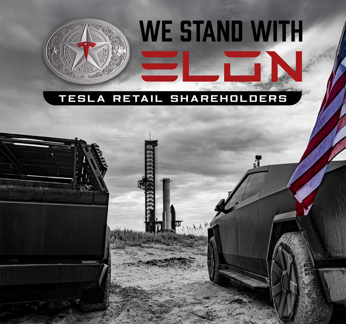 iliketeslas's tweet photo. Thank you so much @TeslaBoomerMama for this and for uniting the Tesla retail investor community. We stand with Elon! 💪🏼 https://t.co/xSB5gFAZ96