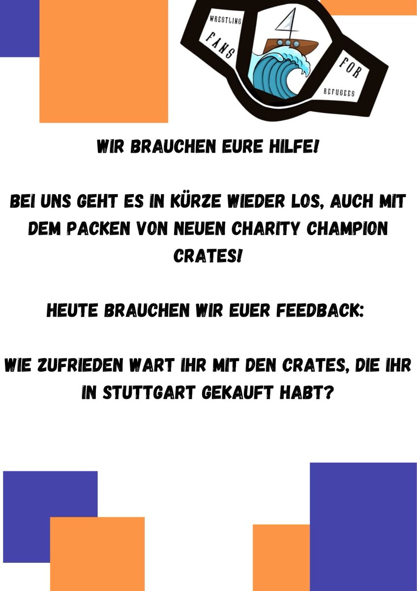 Wie zufrieden wart Ihr mit den Charity Champion Crates, die Ihr in Stuttgart kaufen konntet? 

Sollten wir etwas ändern? 

Wenn ja, was?