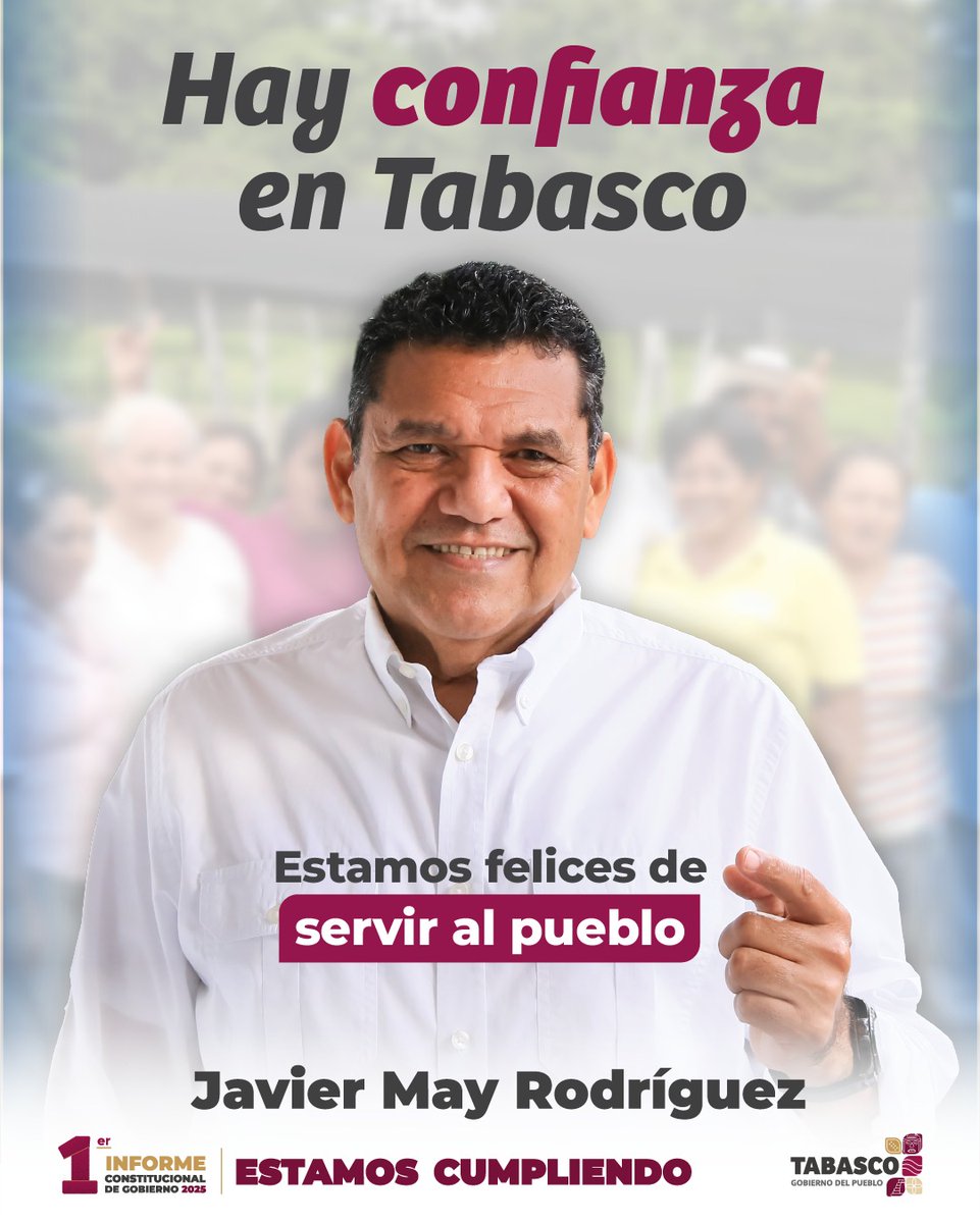 En #Tabasco hay confianza, porque hay resultados. Con trabajo honesto, cercanía y compromiso, estamos construyendo un gobierno que sirve al pueblo y que cumple con su palabra.

Avanzamos juntos hacia un estado con bienestar y plenitud para todas y todos. #EstamosCumpliendo