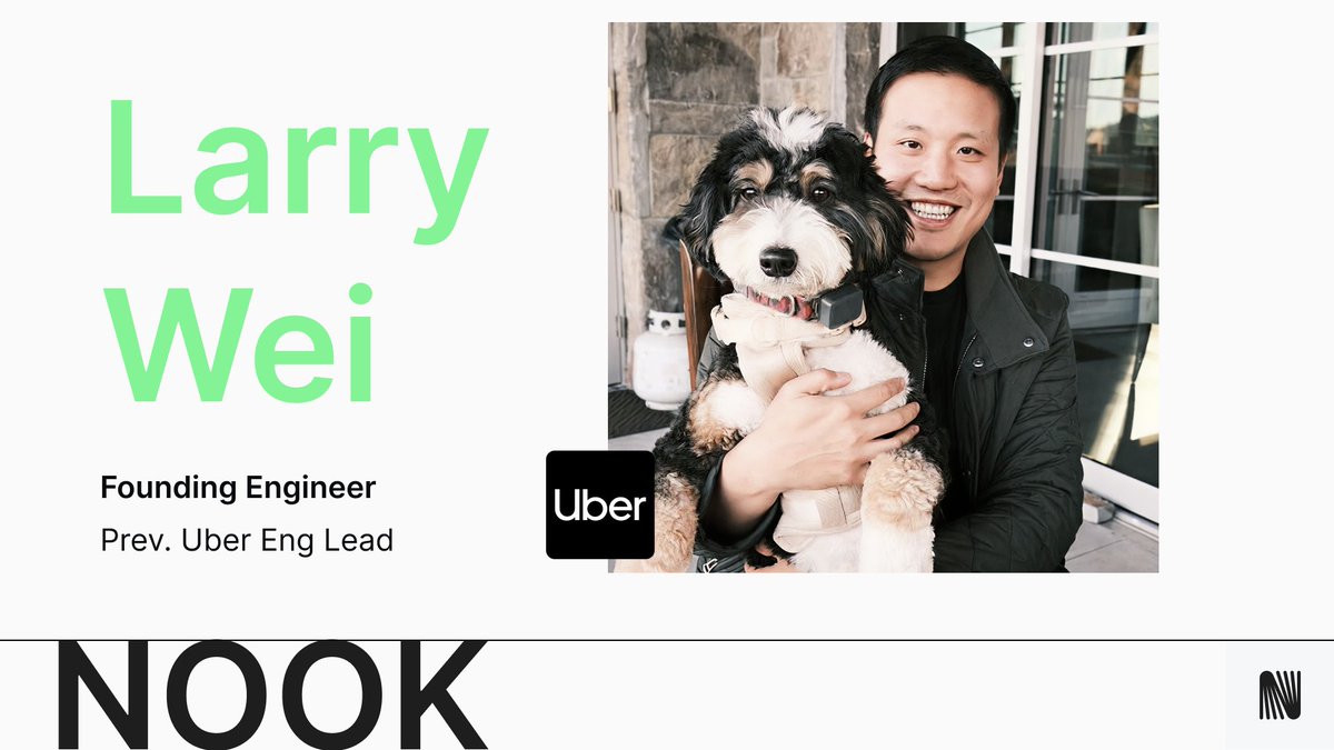 After 10+ years at <a href="/Uber/">Uber</a> on the Rides, Freight and Eats team - Larry is joining us to build the best way to earn on <a href="/base/">Base</a> 

Welcome to the team <a href="/TheLarryWei/">Larry Wei</a> ✳️