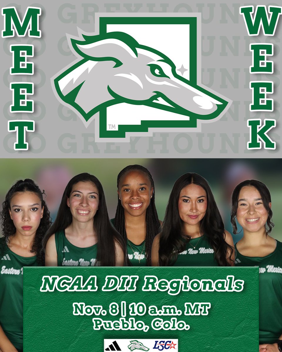 𝐇𝐞𝐚𝐝𝐞𝐝 𝐓𝐨 𝐑𝐞𝐠𝐢𝐨𝐧𝐚𝐥𝐬🙌

Eastern New Mexico women's cross country will compete at the NCAA DII cross country regionals this weekend in Pueblo, Colo.

#ITWIT #ALLIN #ENMU