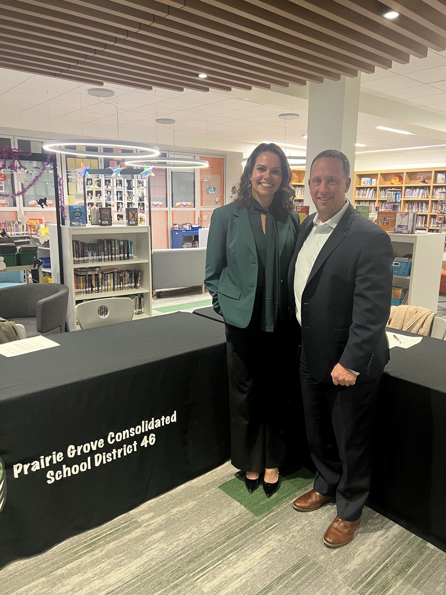 Over the moon happy for the next Prairie Grove 46 Superintendent, Dr.  Vicki Larson.    What a great opportunity for her.   Proud of you, Vicki!