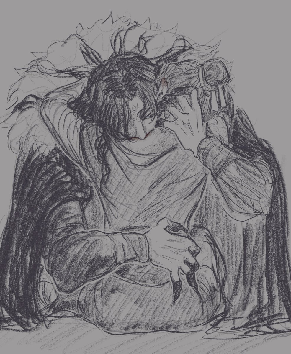 Lotus_193_'s tweet image. Chucking a very random, VERY messy #moshang doodle out cause my brain wouldn’t let me do other things until this was out of my system.