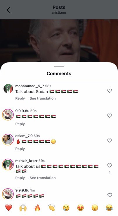 a5medv's tweet image. دخلت الانستقرام ولقيت ريل عند المنتهي رونالدو فتحت الكومنتات لقيت السودانيين مكتسحين الكومنتات  

وصلوا صوتهم للعالم بطريقة ذكية… اتمنى كلنا نستغل صفحات الرياضيين في نشر القضايا اللي الاعلام مش بيتكلم كفاية عنها

#أنقذوا_الفاشر