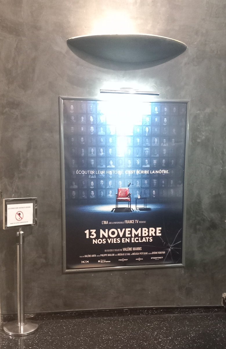 J'ai assisté à la projection officielle du documentaire "13 Novembre, nos vies en éclats", auquel je participe.
Il est dur mais il est beau et je pense qu'il est d'une grande utilité publique.
1/2