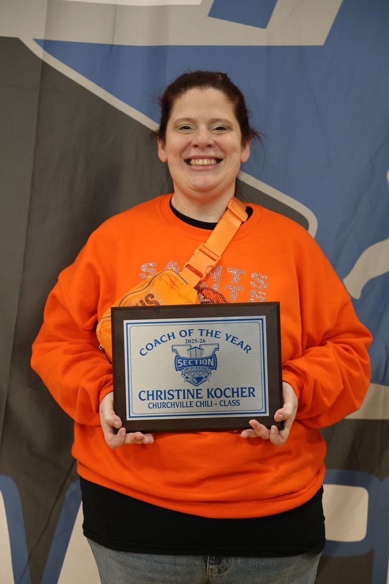 🏅 Congratulations to the 2025 Class B Game Day Coach of the Year — Christine Kocher! 🏅
Your leadership, dedication, and passion for the sport of cheerleading continue to inspire our Section V athletes. Thank you for all you do to support and elevate our cheer community! 💙📣