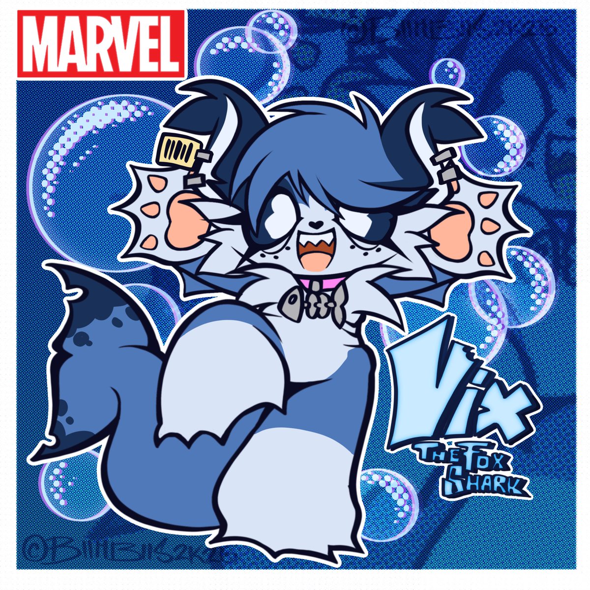 🦊🦈VIX THE FOX SHARK🦈🦊
•
Team-up para el AU de <a href="/DARKITA578/">DARKITA</a> de MARVEL!! 
•
(Todas los personajes están REPRESENTADOS 18+)