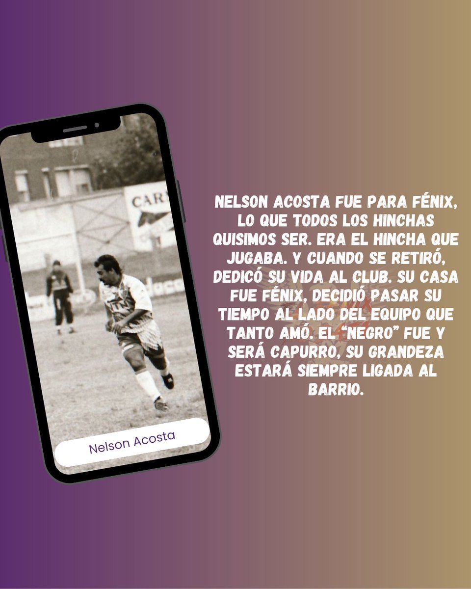 A 11 años de tu partida, siempre en nuestro recuerdo 🤍💜

📝 Parte del texto que le dedicó el periodista e hincha del club <a href="/elnenesilva/">Marcos Silva</a> semanas después de la partida física al gran Nelson Acosta.