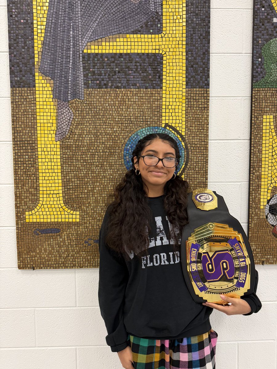 Our student of the week for November 3 is Madelyn Morales! Madelyn was nominated by her bus driver for being kind and helpful in the mornings. We are lucky to have her at SHS! <a href="/SmyrnaBulldog/">Smyrna Bulldog</a> #OnlyOneSHS 💜🤍