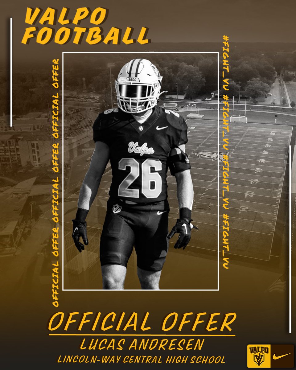 Grateful for the conversation with <a href="/CoachWaddle/">Andy Waddle</a> tonight i’m excited to say that i’ve received an offer from <a href="/valpoufootball/">Valpo Football</a> 

<a href="/LWC_KnightFB/">Lincoln-Way Central Football</a> <a href="/FNDrive/">Friday Night Drive - Shaw Local</a> <a href="/dhpreps/">Daily Herald Preps</a> <a href="/PrepRedzoneIL/">Prep Redzone Illinois</a> <a href="/EDGYTIM/">Timothy “EDGYTIM” OHalloran</a>