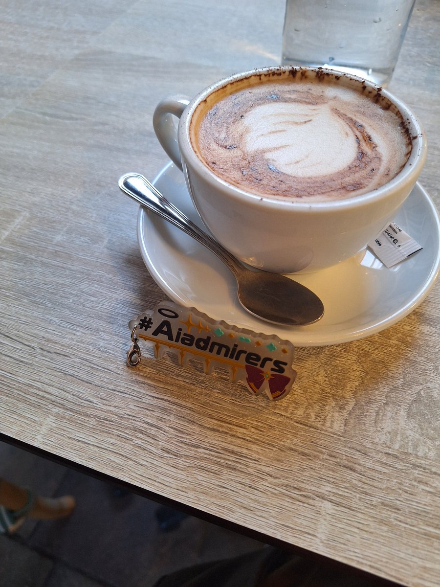 had my first coffee in Europe yesterday. No other birbs this time, but I brought the goob philactery with me. #DearDAiary