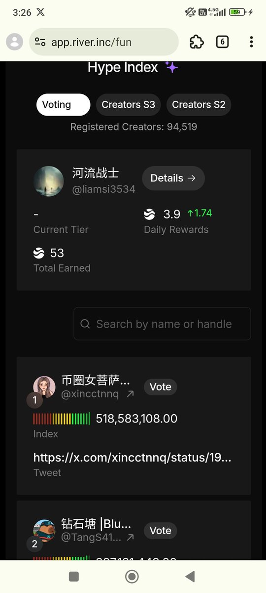 Herkese iyi geceler puan olarak çok az geliyor ama vazgeçmeden devam edeceğiz önümüzde daha çok zaman var kazançlı olacağını düşünüyorum ve desteklerinizi bekliyorum <a href="/River4fun/">River4FUN 🐝</a> <a href="/RiverdotInc/">River</a>