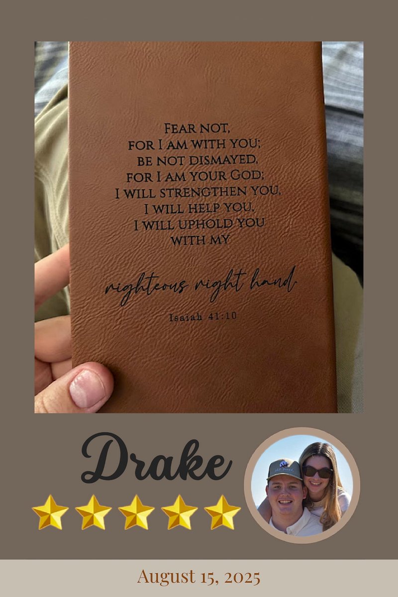 aylevcustoms's tweet image. A Heartfelt Review💖

“The journal was perfect! I got it for my sister’s baptism, and the seller was so kind and quick to customize it. Everything looks great! I’ll definitely order again!” – Drake

#FaithGift #PersonalizedJournal #ChristianGift #BaptismGift #ReligiousGift
