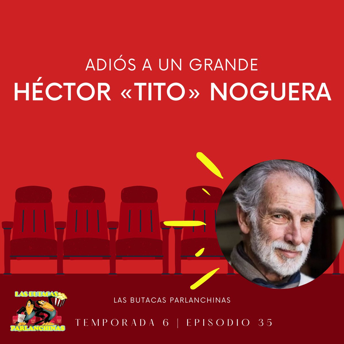🎭[DISPONIBLE] Nuestro podcast en plataformas digitales 

📹#YouTube: youtu.be/rf0QR6eR7WM 
🎙️#Spotify: open.spotify.com/episode/4dVPnQ… 

📌Adiós a #HectorNoguera 
📌Los #100Años de #ElFantasmaDeLaÓpera 

#Podcast #Chile #Programa #Cine