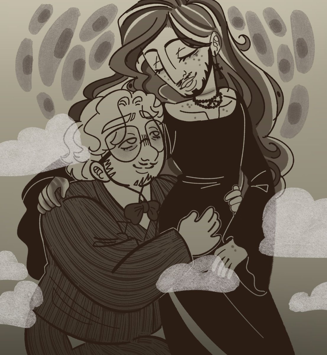 fruiticakez's tweet image. 2 days late but um martin and jons halloween costumes this yearwhatever man