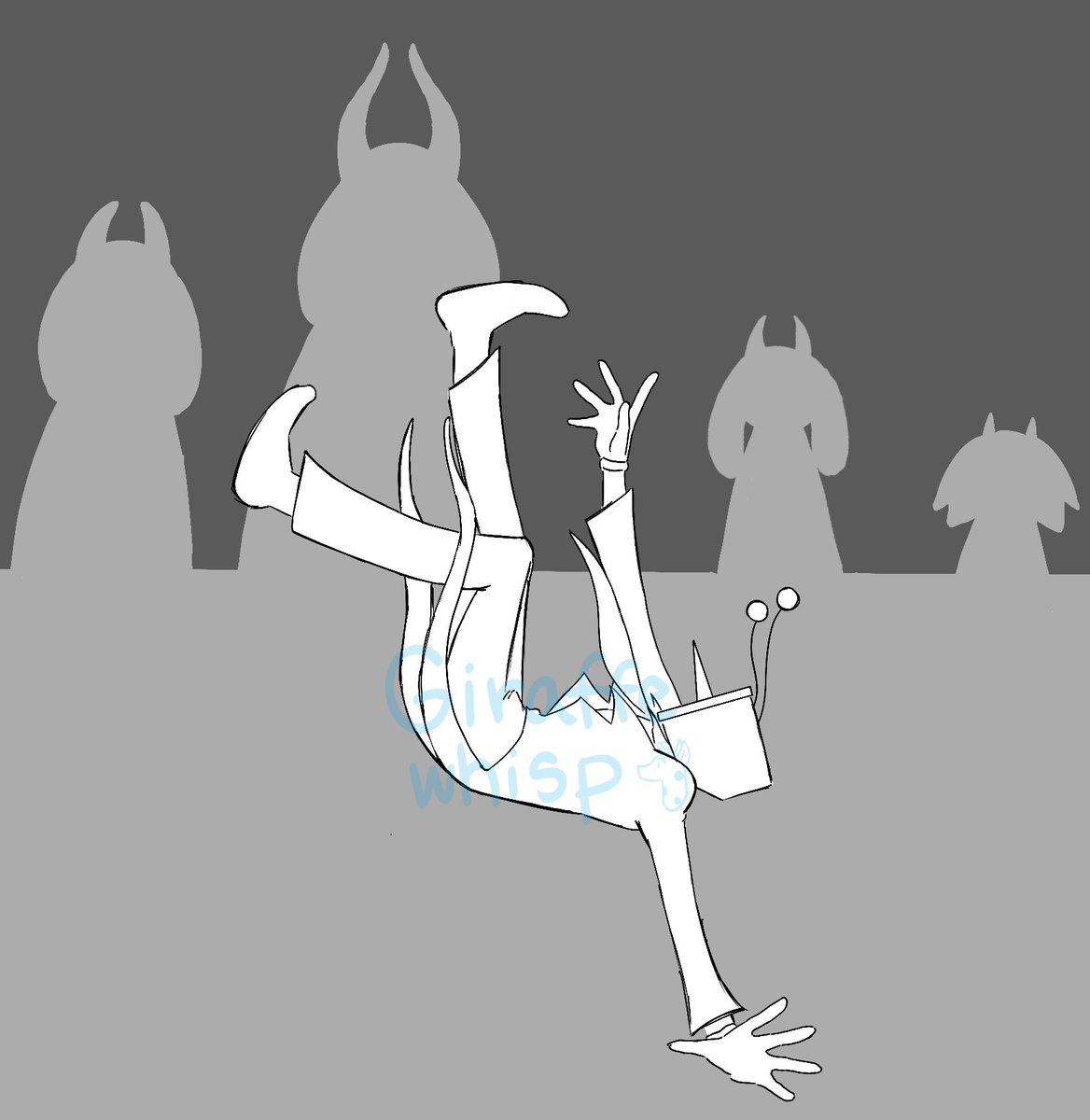 giraffewhisp's tweet image. Sketch commission :)) #deltarune #tenna #commstwt #commsopen