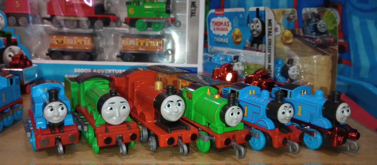 ThomasFan1945Pr's tweet image. My Complete 2025 Thomas &amp;amp; Friends - Metal Collection Diecasts

I have all the variants, including the Railway Series Storybook, Ruby Red and the Walmart Exclusive Thomas Variants.

Not sure if I&apos;ll get the other single packs or not.
#ThomasandFriends
#Thomas80
#Mattel
#Mattel80