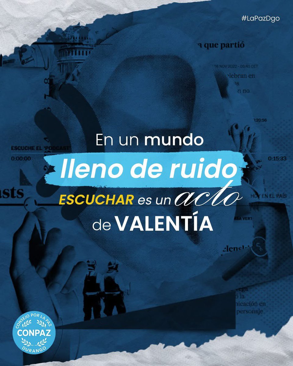 ConsejoPazDgo's tweet image. 🌿 Este noviembre, Durango se convierte en un espacio para escuchar, comprender y construir juntos.

Porque cada voz cuenta, y cada historia puede inspirar un cambio.

💭 Cuéntanos en los comentarios ¿Qué significa la paz para ti?