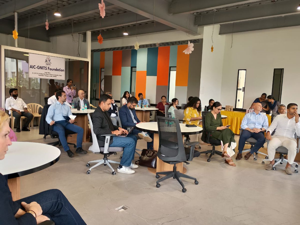 aicgnits's tweet photo. @aicgnits  hosted a high-level Indo-Swedish Business Delegation yesterday!  The session featured:
Insights on Nurturaa Healthtech, Netra AI &amp; a groundbreaking Genomics project with @KTHuniversity and 3 other pitches.Exploring joint research, startups, and programs with #Sweden. https://t.co/d1N7Qz9WPe