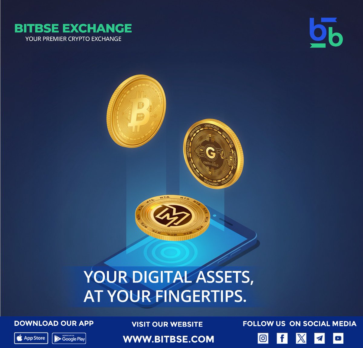 bitbse's tweet image. 💰 Trade smarter, faster, and safer — all from your phone!
Your digital wealth is now truly at your fingertips with Bitbse Exchange. 📲✨
.
#BitbseExchange #CryptoTrading #DigitalAssets 
.
Disclaimer: Nothing on this page is financial advice, please do your own research!