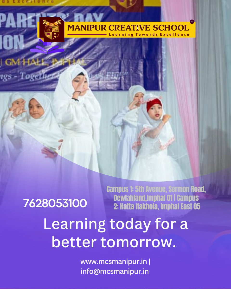 MCSImphal's tweet image. 📚✨ Manipur Creative School
Nurturing confident learners and future leaders. 🌱🎯
Learning today for a better tomorrow!

📍 Dewlahland &amp;amp; Hatta Ittakhola
📞 7628053100
🌐 mcsmanipur.in

#ManipurCreativeSchool #AdmissionsOpen #Imphal #EducationForExcellence
