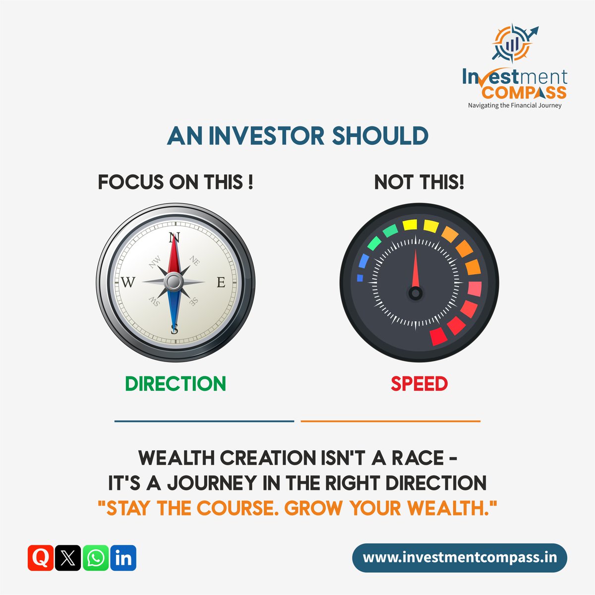 invst_compass's tweet photo. Wealth Creation isn’t a race—it’s a journey in the right direction

"Stay the course. Grow your wealth."

#investing #wealthcreation #MutualFunds https://t.co/40kLgZePrZ
