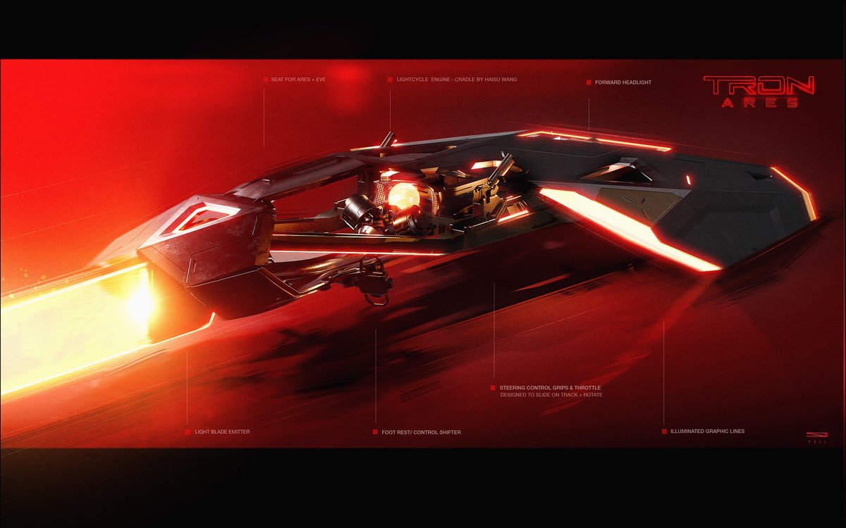 artfromfilm's tweet photo. Light Skimmer — Concept Design ⚡
A high-velocity vehicle concept from the digital frontier.
🎨 Artist: George Hull (https://t.co/LihUSVGh2J)

#TRON #TronAres #Disney #ConceptArt https://t.co/W8HPBpagEv