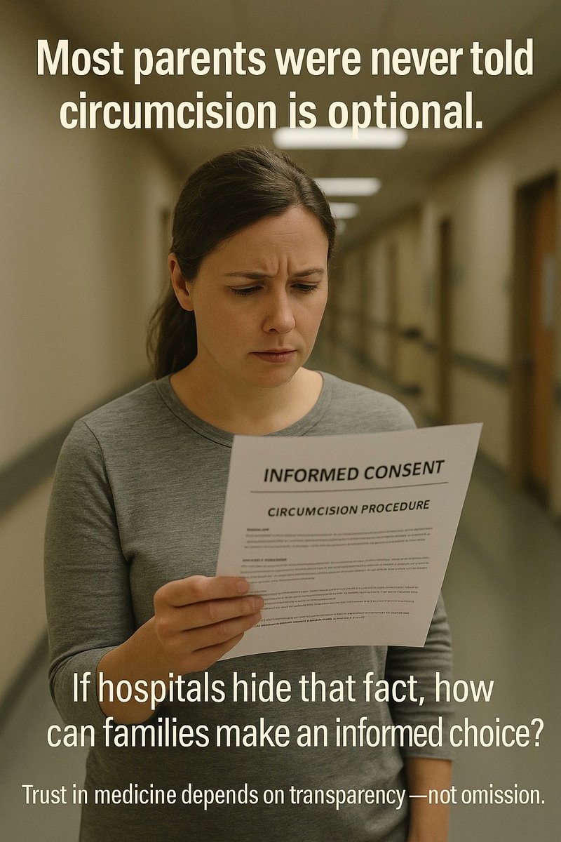 Parents deserve the full truth. Circumcision is optional — yet many were never told. Informed consent means all the facts, not selective ones.