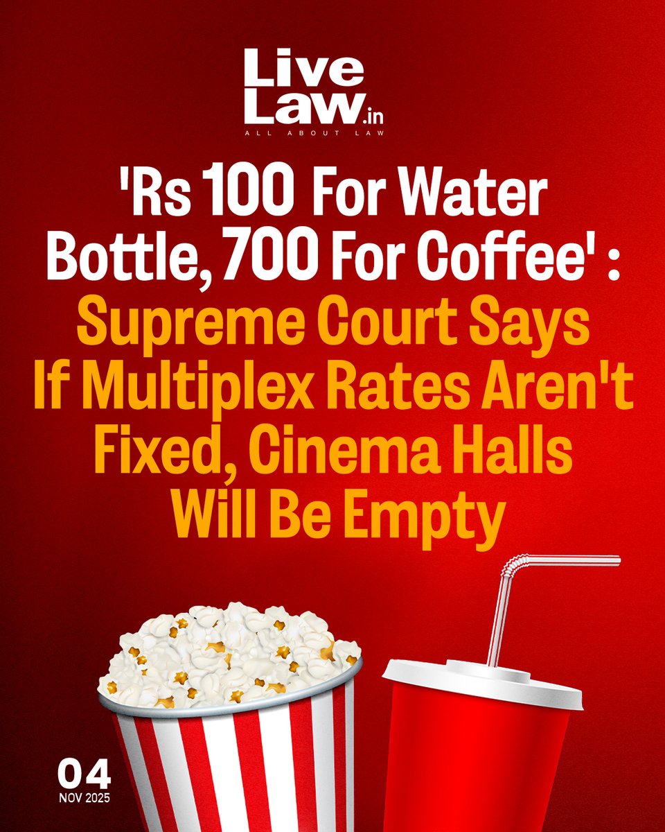 The Supreme Court on Monday orally raised concerns at the exorbitant rates charged in multiplexes for cinema tickets as well as for food and beverages. The Court opined that the rates should be reasonably fixed so that people will come. "Otherwise the cinema halls will be empty,"
