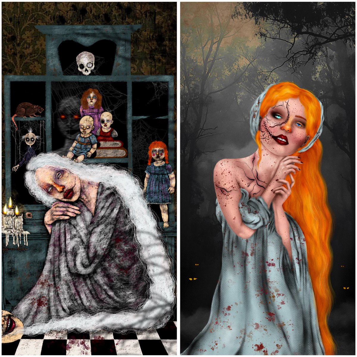 Happy #TEZOSTUESDAY lovelies 🧚🏼‍♀️💖

They wait in silence, my lovely girls… only your love can wake them😍🤌✨

⭕️ Broken Lullaby
3/10 left 
13.13 #xtz 

⭕️ Ashes of Innocence
Collaboration with amazing <a href="/MrBayne_0/">Bayne</a> 
4/10 left
10 #xtz 

Available on <a href="/objktcom/">objkt</a> 

Links ⬇️