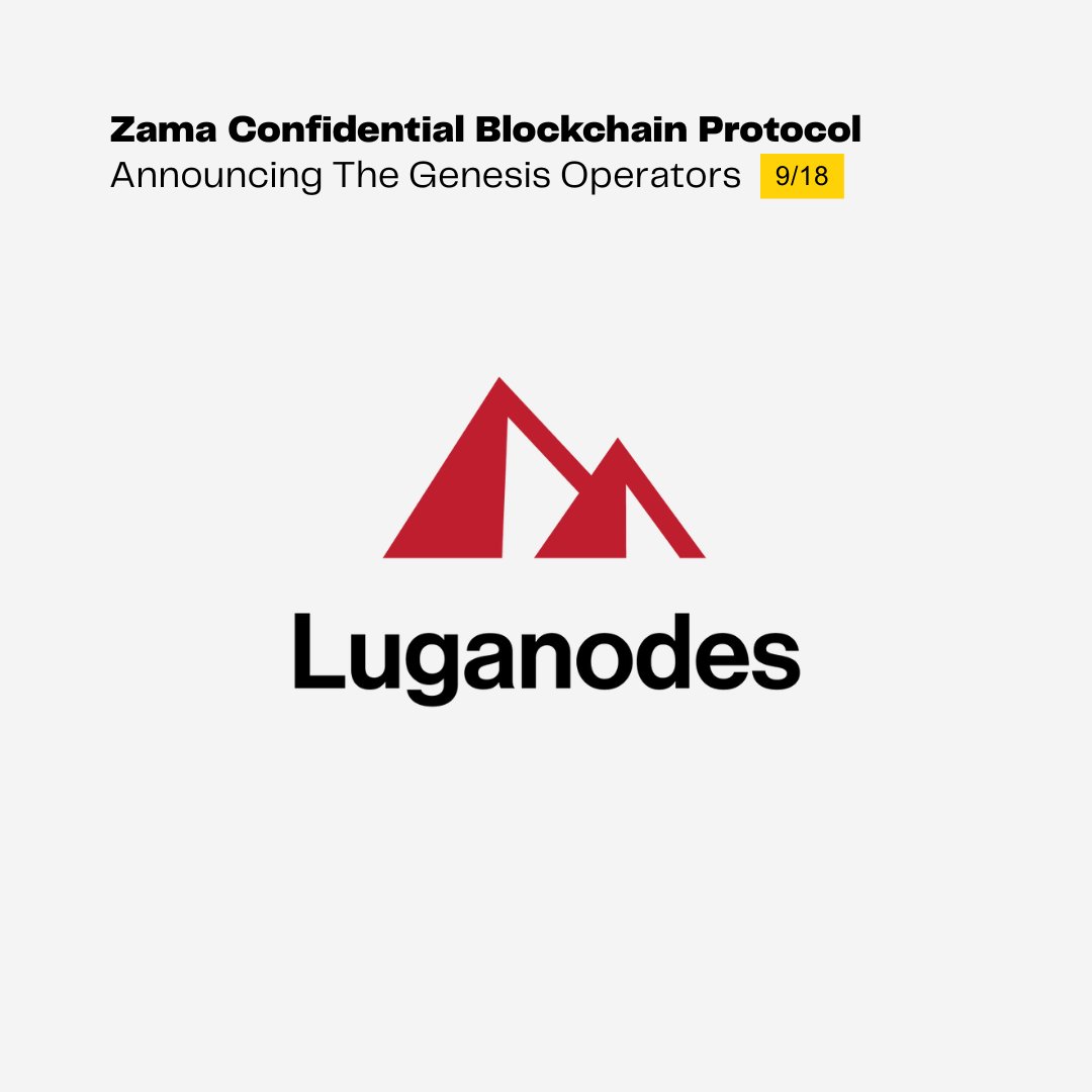 GM Everyone

Recently, <a href="/zama/">Zama</a> announced the latest operator of Genesis, a world-class, non-custodial, institutional staking provider, 3B+ assets, 40+ PoS networks, and 99.9 percent uptime, called Luganodes.

They are reliable, secure, and would make perfect fits to be used to