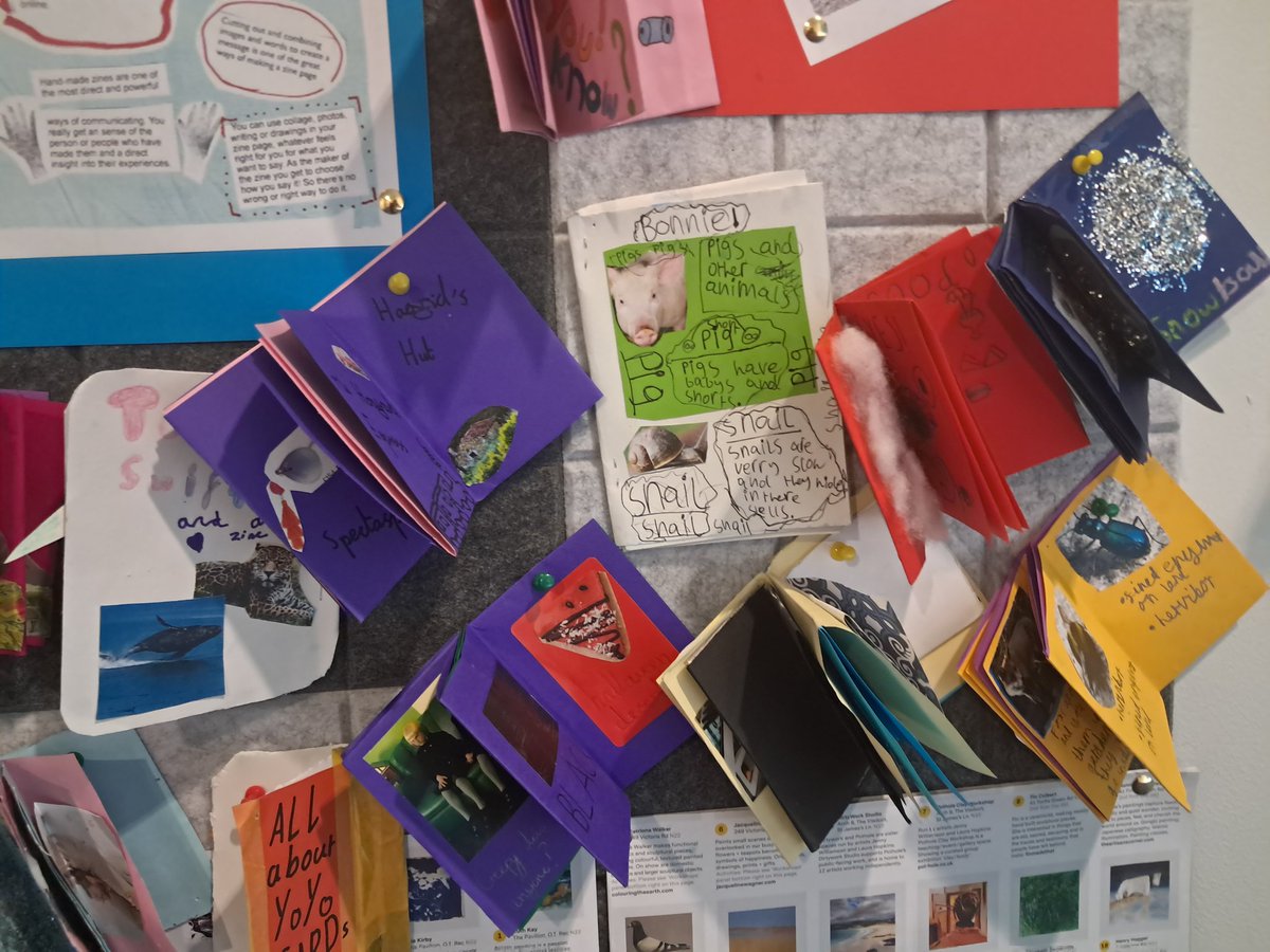 What's been happening in the art room? We've been making zines across all year groups. Year 6 have also been learning about Trafalgar Square's fourth plinth as part of the Fourth Plinth School Award.