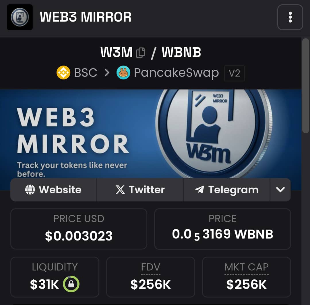 web3_mirror_'s tweet image. GM, $W3M

Wake up and smell the next big move because WEB3 MIRROR ($W3M) is gearing up for a massive leg up

This isn’t just another meme token hype but a real utility, built to make life easier for every trader out there.

WEB3 MIRROR is a multi-chain portfolio tracker that lets…