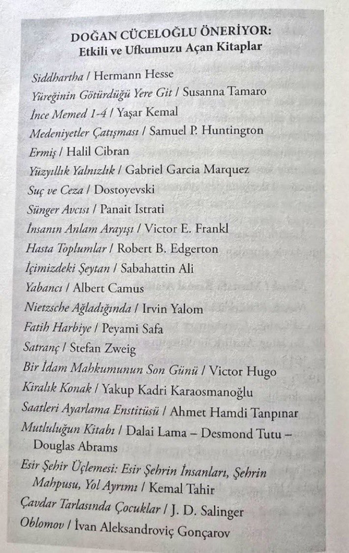 Doğan Cüceloğlu etkili ve ufkumuzu açan kitapları öneriyor. 

Siz kaç tanesini okudunuz?